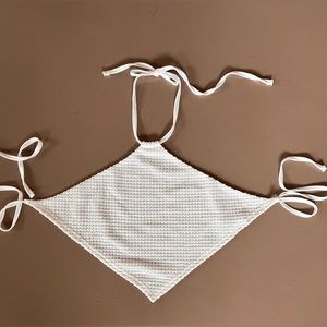 White crop top tied
